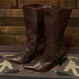 Gianni Bini Heeled Leather Boots